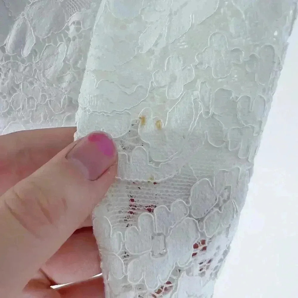 Anthropologie Tracy Reese White Lace Floral Embroidered Dress Women's Size 8 - Picture 9 of 9